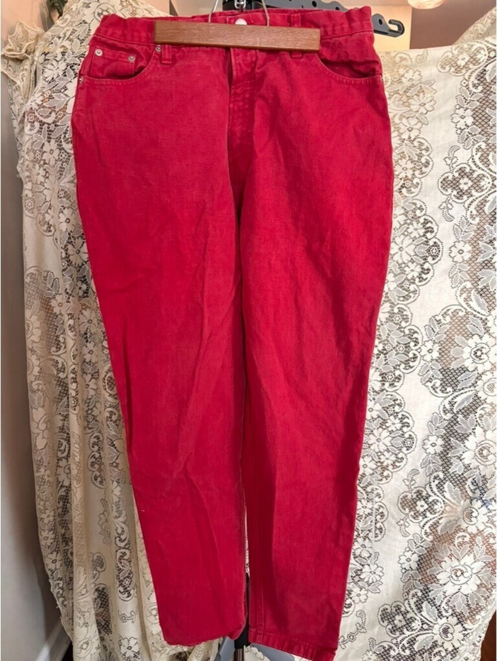 Vintage Y2K Abercrombie & Fitch Red High Rise Jeans | Straight Leg